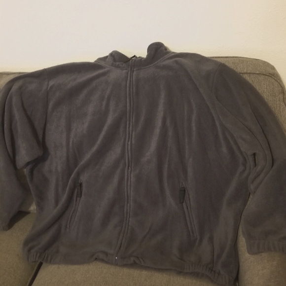 Gray King Size Lightweight Fleece Jacket - Picture 1 of 2